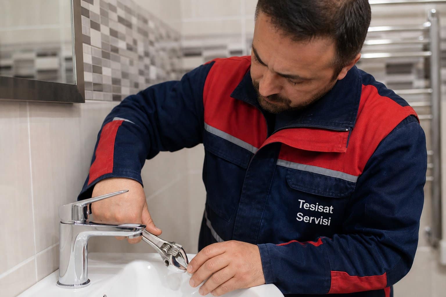 Banyo lavabo bataryası montajı