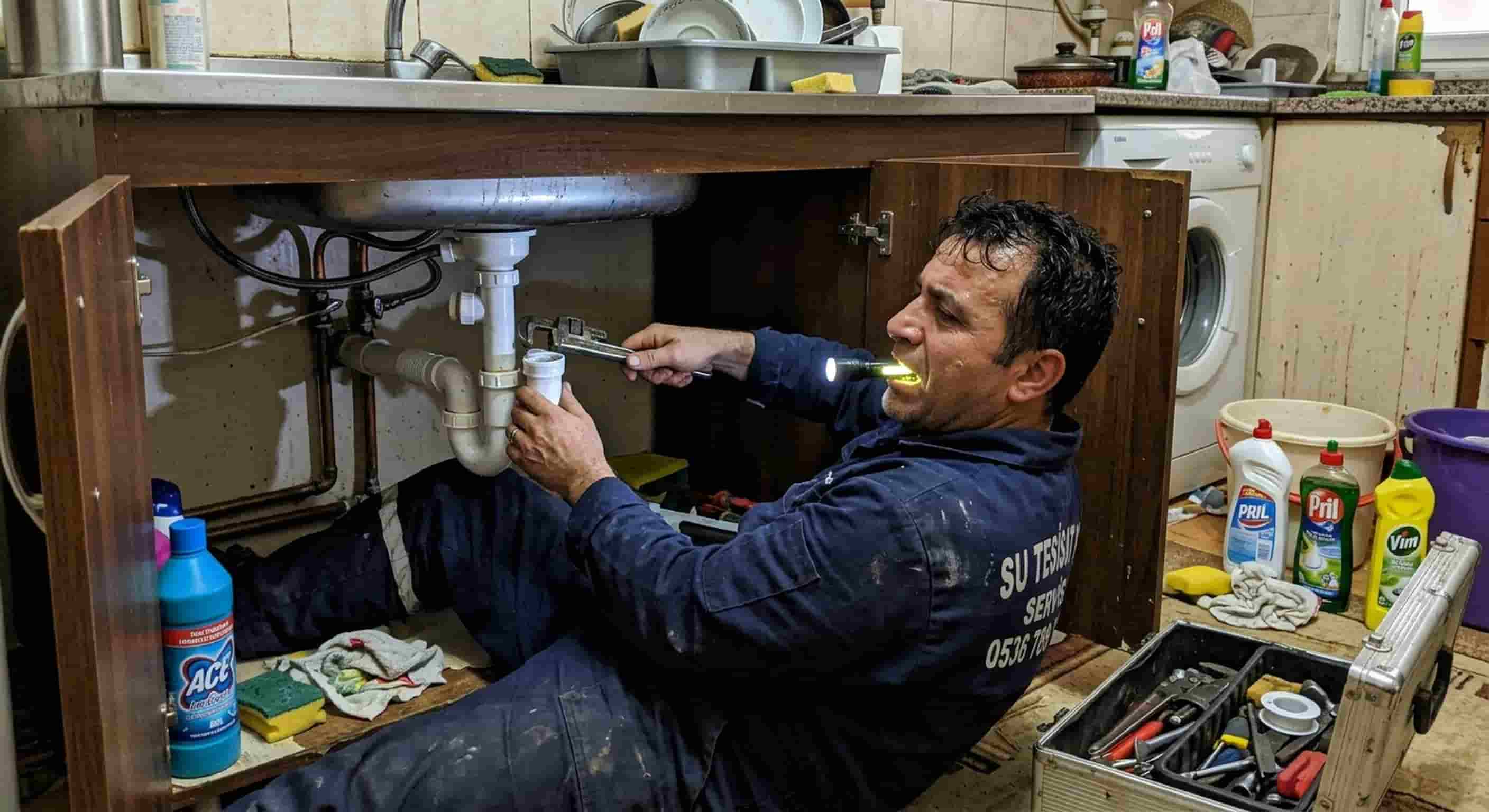 Esas Su Tesisat lavabo sifon onarımı
